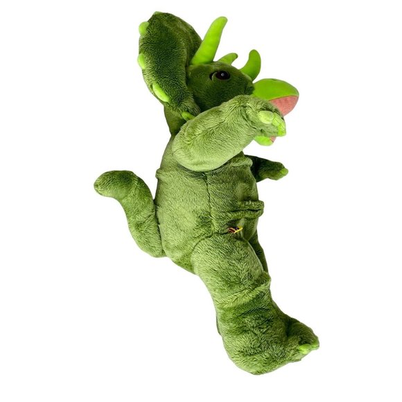 Build A Bear Dinosaur Plush Triceratops Green Dino Stuffed Animal 16” Toy - Picture 3 of 7